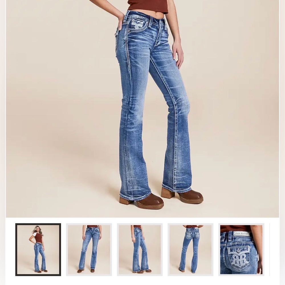 ‼️Rock Revival Womens Bootcut Jeans 26 Nadine‼️ WORN ONCE ‼️RETAIL $179 - Picture 4 of 14